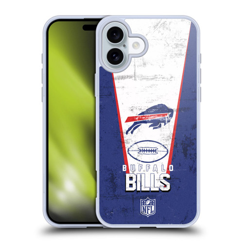 NFL Buffalo Bills Logo Art Banner Soft Gel Case for Apple iPhone 16 Plus