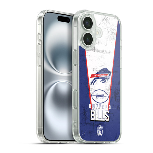 NFL Buffalo Bills Logo Art Banner Soft Gel Case for Apple iPhone 16 Plus & MagSafe