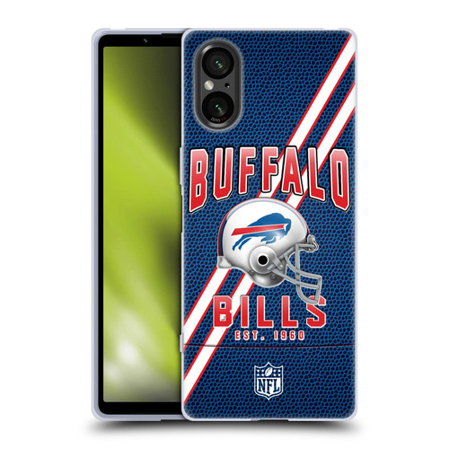 NFL Buffalo Bills Logo Art Football Stripes Soft Gel Case for Sony Xperia 5 V 5G