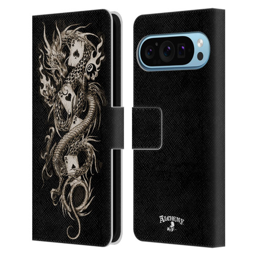 Alchemy Gothic Dragon Imperial Leather Book Wallet Case Cover For Google Pixel 9 / Pixel 9 Pro