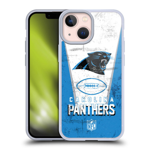 NFL Carolina Panthers Logo Art Banner Soft Gel Case for Apple iPhone 13 Mini