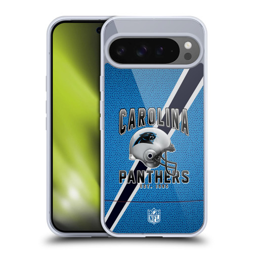NFL Carolina Panthers Logo Art Football Stripes Soft Gel Case for Google Pixel 9 Pro XL