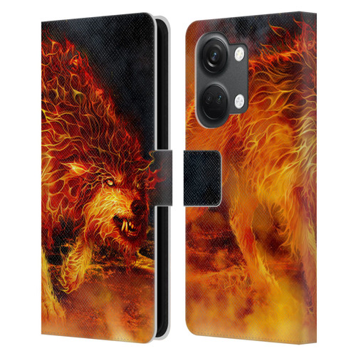 Tom Wood Fire Creatures Wolf Stalker Leather Book Wallet Case Cover For OnePlus Nord 3 5G