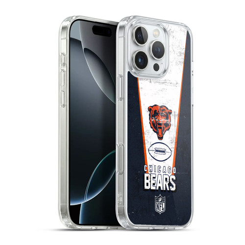 NFL Chicago Bears Logo Art Banner Soft Gel Case for Apple iPhone 16 Pro Max & MagSafe