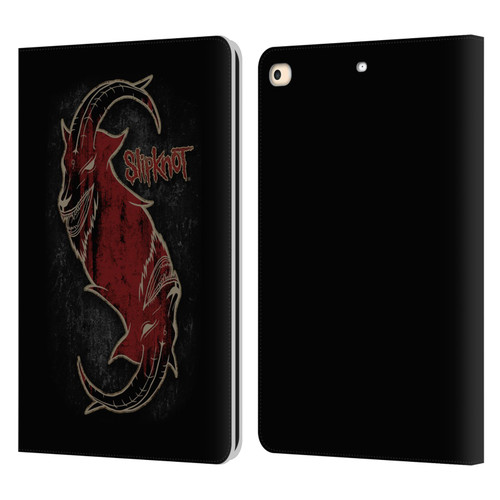 Slipknot Key Art Red Goat Leather Book Wallet Case Cover For Apple iPad 9.7 2017 / iPad 9.7 2018