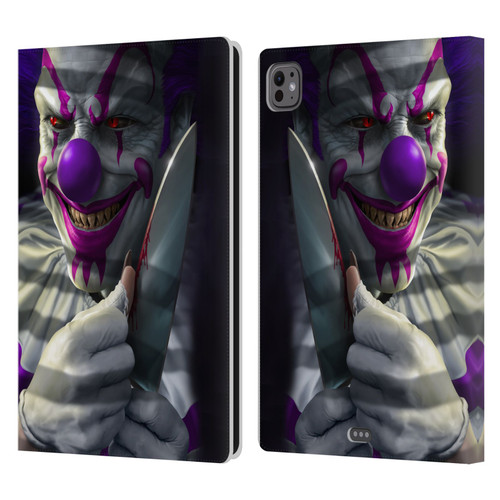 Tom Wood Horror Mischief The Clown Leather Book Wallet Case Cover For Apple iPad Pro 11 M4 2024
