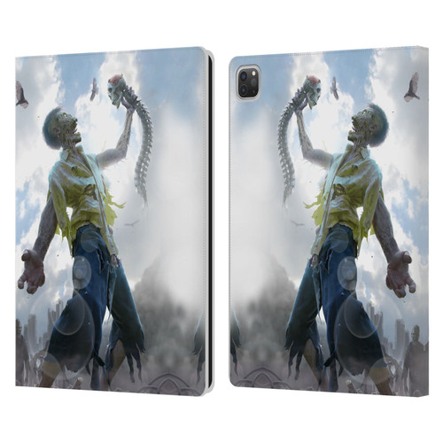 Tom Wood Horror Zombie Scraps Leather Book Wallet Case Cover For Apple iPad Pro 13 M4 2024