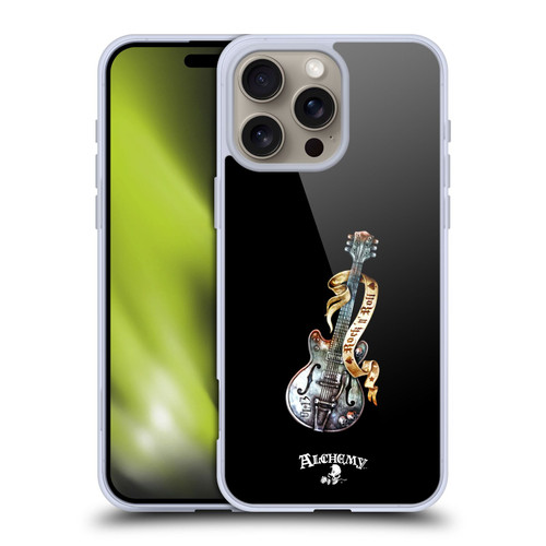 Alchemy Gothic Illustration Rock'it 56 Guitar Soft Gel Case for Apple iPhone 16 Pro Max