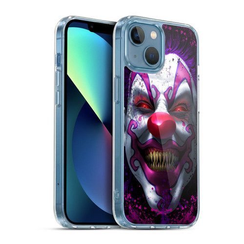 Tom Wood Horror Keep Smiling Clown Soft Gel Case for Apple iPhone 13 Mini & MagSafe