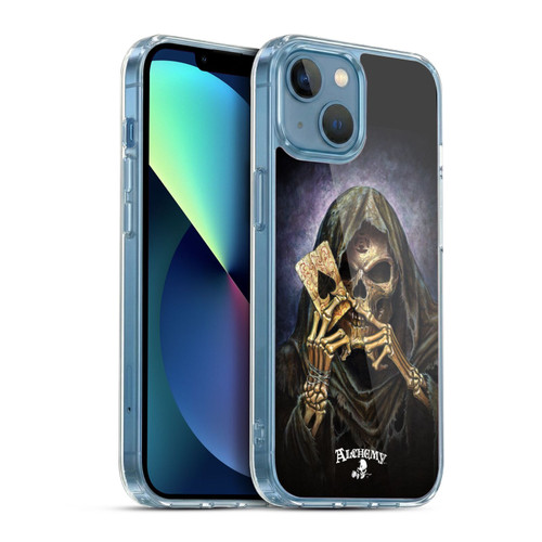Alchemy Gothic Skull And Cards Reaper's Ace Soft Gel Case for Apple iPhone 13 Mini & MagSafe