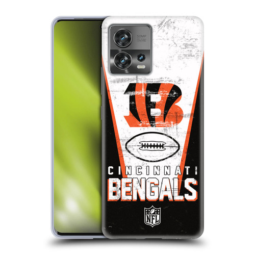 NFL Cincinnati Bengals Logo Art Banner Soft Gel Case for Motorola Moto Edge 30 Fusion