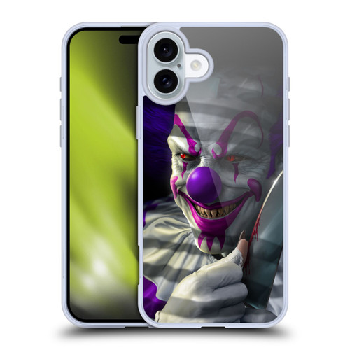 Tom Wood Horror Mischief The Clown Soft Gel Case for Apple iPhone 16 Plus