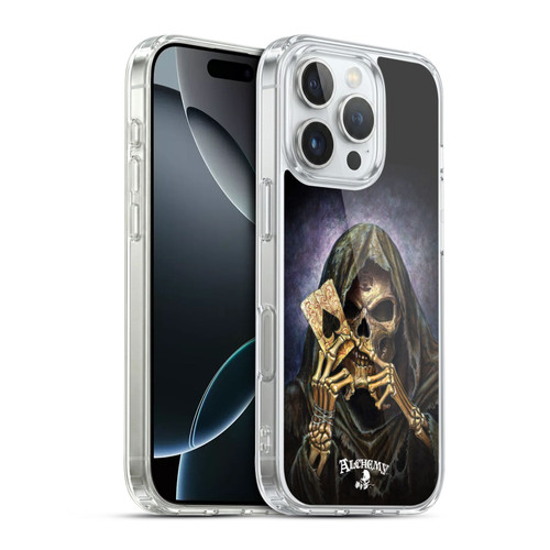 Alchemy Gothic Skull And Cards Reaper's Ace Soft Gel Case for Apple iPhone 16 Pro & MagSafe