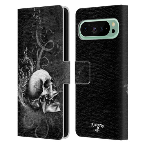 Alchemy Gothic Skull De Profundis Leather Book Wallet Case Cover For Google Pixel 9 Pro XL