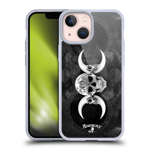 Alchemy Gothic Skull Dark Goddess Moon Soft Gel Case for Apple iPhone 13 Mini