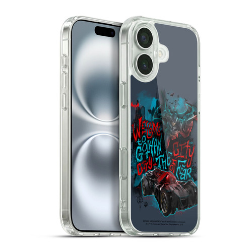 Batman Arkham Knight Graphics Welcome To Gotham Soft Gel Case for Apple iPhone 16 Plus & MagSafe