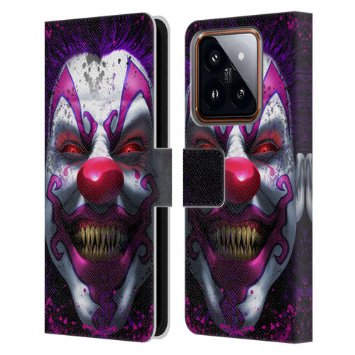 Tom Wood Horror Keep Smiling Clown Leather Book Wallet Case Cover For Xiaomi 14