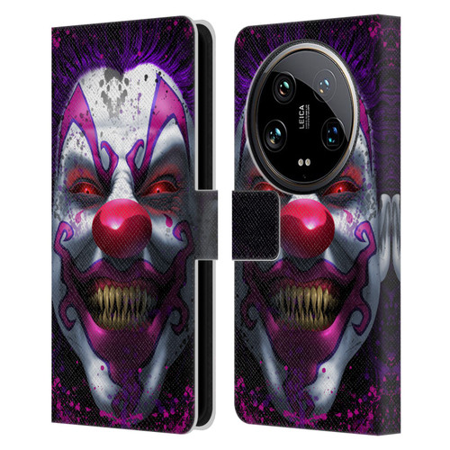 Tom Wood Horror Keep Smiling Clown Leather Book Wallet Case Cover For Xiaomi 14 Ultra