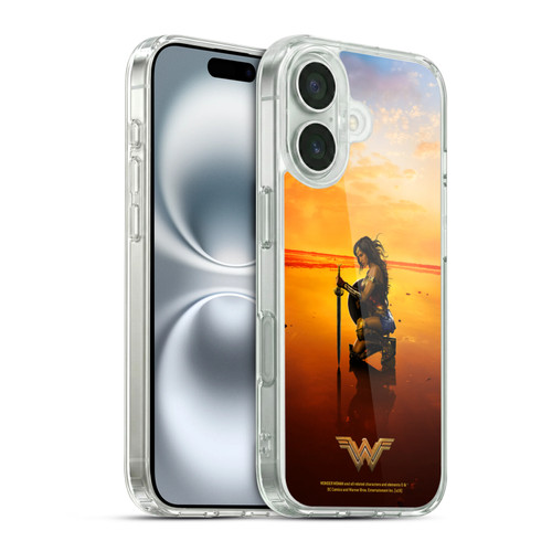 Wonder Woman Movie Posters Sword And Shield Soft Gel Case for Apple iPhone 16 & MagSafe
