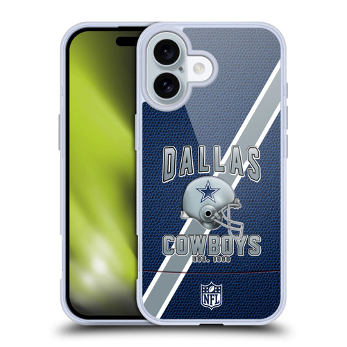 NFL Dallas Cowboys Logo Art Football Stripes Soft Gel Case for Apple iPhone 16 NFL Dallas Cowboys Logo Art Football Stripes Soft Gel Case for Apple iPhone 16