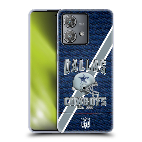 NFL Dallas Cowboys Logo Art Football Stripes Soft Gel Case for Motorola Edge 40 Neo 5G
