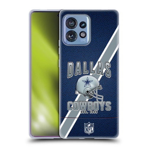 NFL Dallas Cowboys Logo Art Football Stripes Soft Gel Case for Motorola Moto Edge 40 Pro