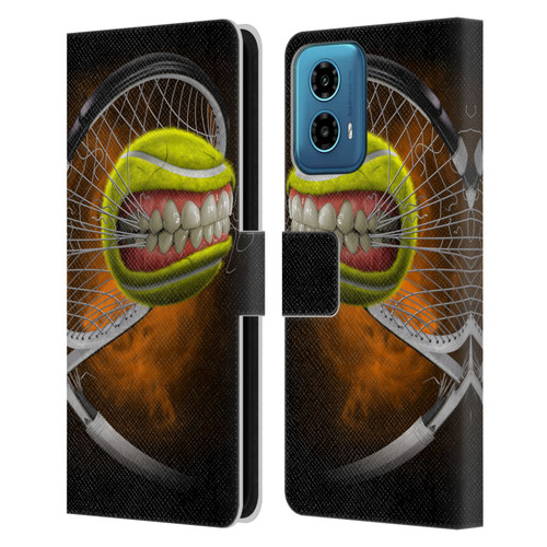 Tom Wood Monsters Tennis Leather Book Wallet Case Cover For Motorola Moto G34 5G