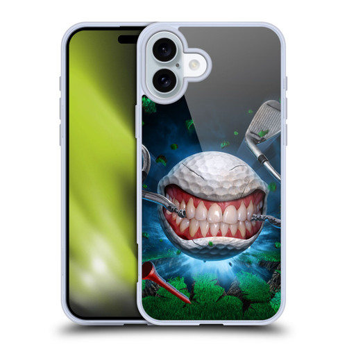 Tom Wood Monsters Golf Ball Soft Gel Case for Apple iPhone 16 Plus