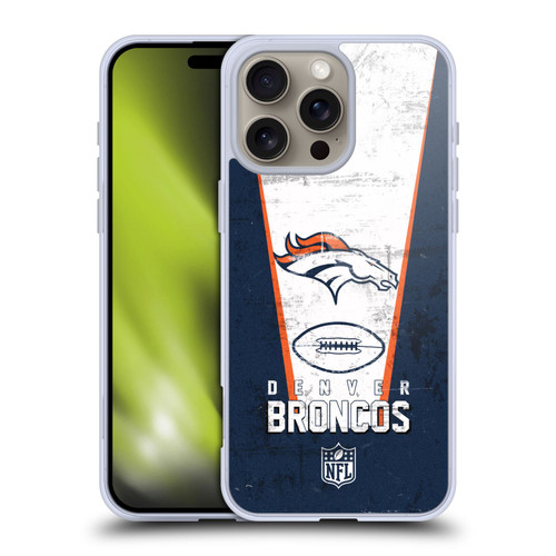 NFL Denver Broncos Logo Art Banner Soft Gel Case for Apple iPhone 16 Pro Max