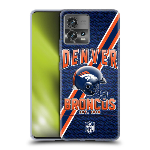 NFL Denver Broncos Logo Art Football Stripes Soft Gel Case for Motorola Moto Edge 30 Fusion