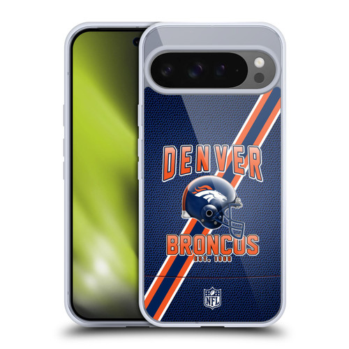 NFL Denver Broncos Logo Art Football Stripes Soft Gel Case for Google Pixel 9 Pro XL