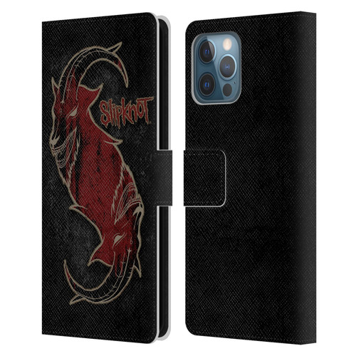 Slipknot Key Art Red Goat Leather Book Wallet Case Cover For Apple iPhone 12 Pro Max