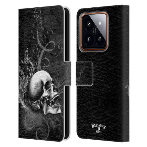 Alchemy Gothic Skull De Profundis Leather Book Wallet Case Cover For Xiaomi 14