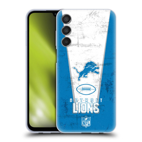 NFL Detroit Lions Logo Art Banner Soft Gel Case for Samsung Galaxy M15/F15 5G