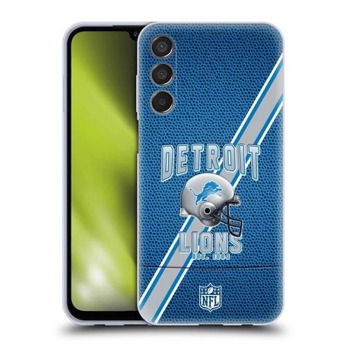 NFL Detroit Lions Logo Art Football Stripes Soft Gel Case for Samsung Galaxy M15/F15 5G