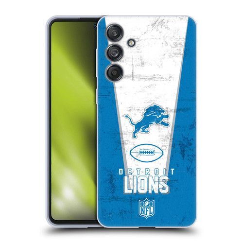 NFL Detroit Lions Logo Art Banner Soft Gel Case for Samsung Galaxy M55 5G
