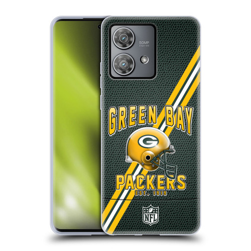 NFL Green Bay Packers Logo Art Football Stripes Soft Gel Case for Motorola Edge 40 Neo 5G