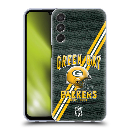 NFL Green Bay Packers Logo Art Football Stripes Soft Gel Case for Samsung Galaxy M15/F15 5G