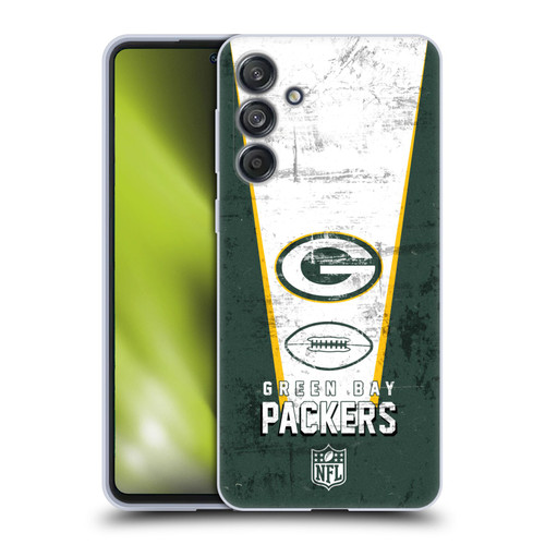 NFL Green Bay Packers Logo Art Banner Soft Gel Case for Samsung Galaxy M55 5G