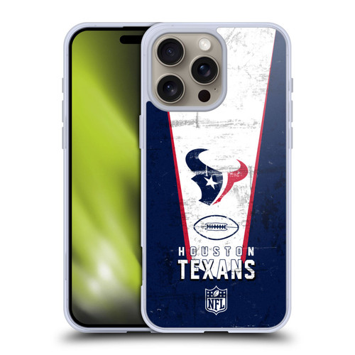 NFL Houston Texans Logo Art Banner Soft Gel Case for Apple iPhone 16 Pro Max