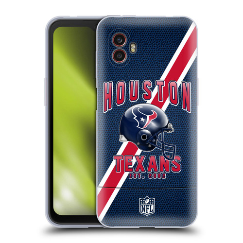 NFL Houston Texans Logo Art Football Stripes Soft Gel Case for Samsung Galaxy Xcover6 Pro/Pro2