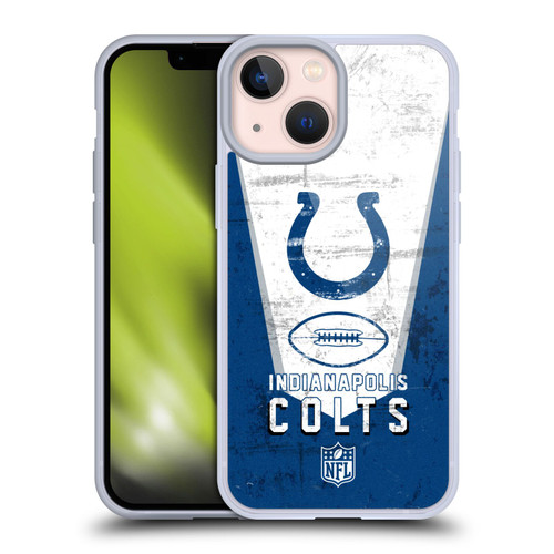 NFL Indianapolis Colts Logo Art Banner Soft Gel Case for Apple iPhone 13 Mini