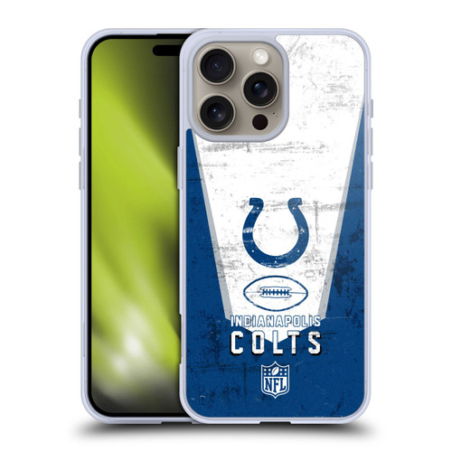 NFL Indianapolis Colts Logo Art Banner Soft Gel Case for Apple iPhone 16 Pro Max