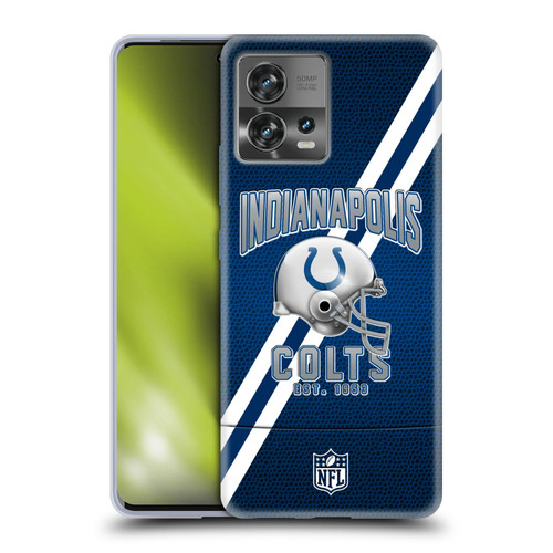 NFL Indianapolis Colts Logo Art Football Stripes Soft Gel Case for Motorola Moto Edge 30 Fusion