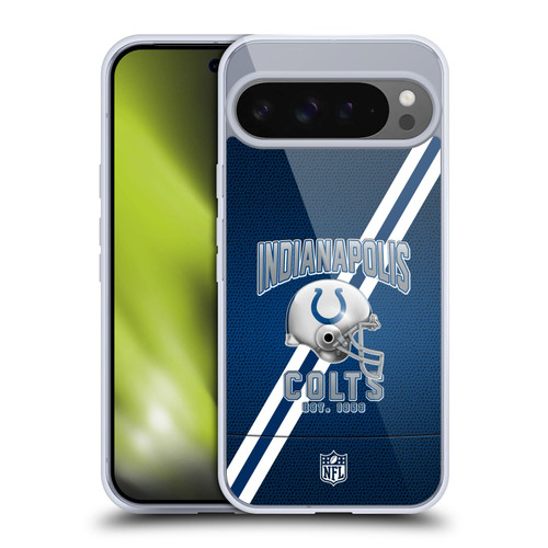NFL Indianapolis Colts Logo Art Football Stripes Soft Gel Case for Google Pixel 9 Pro XL