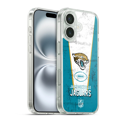 NFL Jacksonville Jaguars Logo Art Banner Soft Gel Case for Apple iPhone 16 & MagSafe
