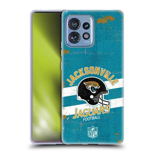 NFL Jacksonville Jaguars Logo Art Helmet Distressed Soft Gel Case for Motorola Moto Edge 40 Pro