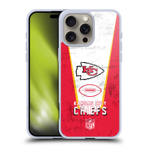 NFL Kansas City Chiefs Logo Art Banner Soft Gel Case for Apple iPhone 16 Pro Max