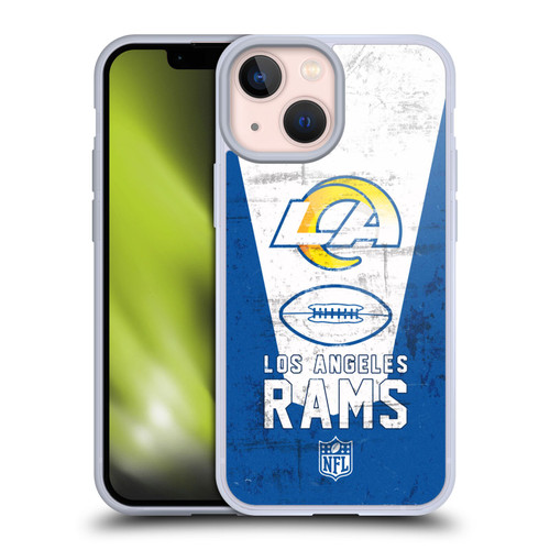 NFL Los Angeles Rams Logo Art Banner 100th Soft Gel Case for Apple iPhone 13 Mini