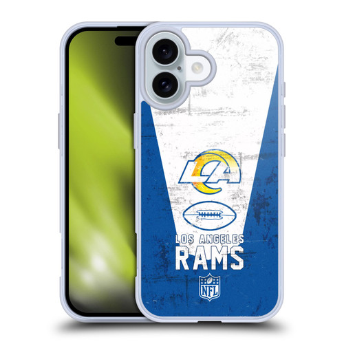 NFL Los Angeles Rams Logo Art Banner 100th Soft Gel Case for Apple iPhone 16